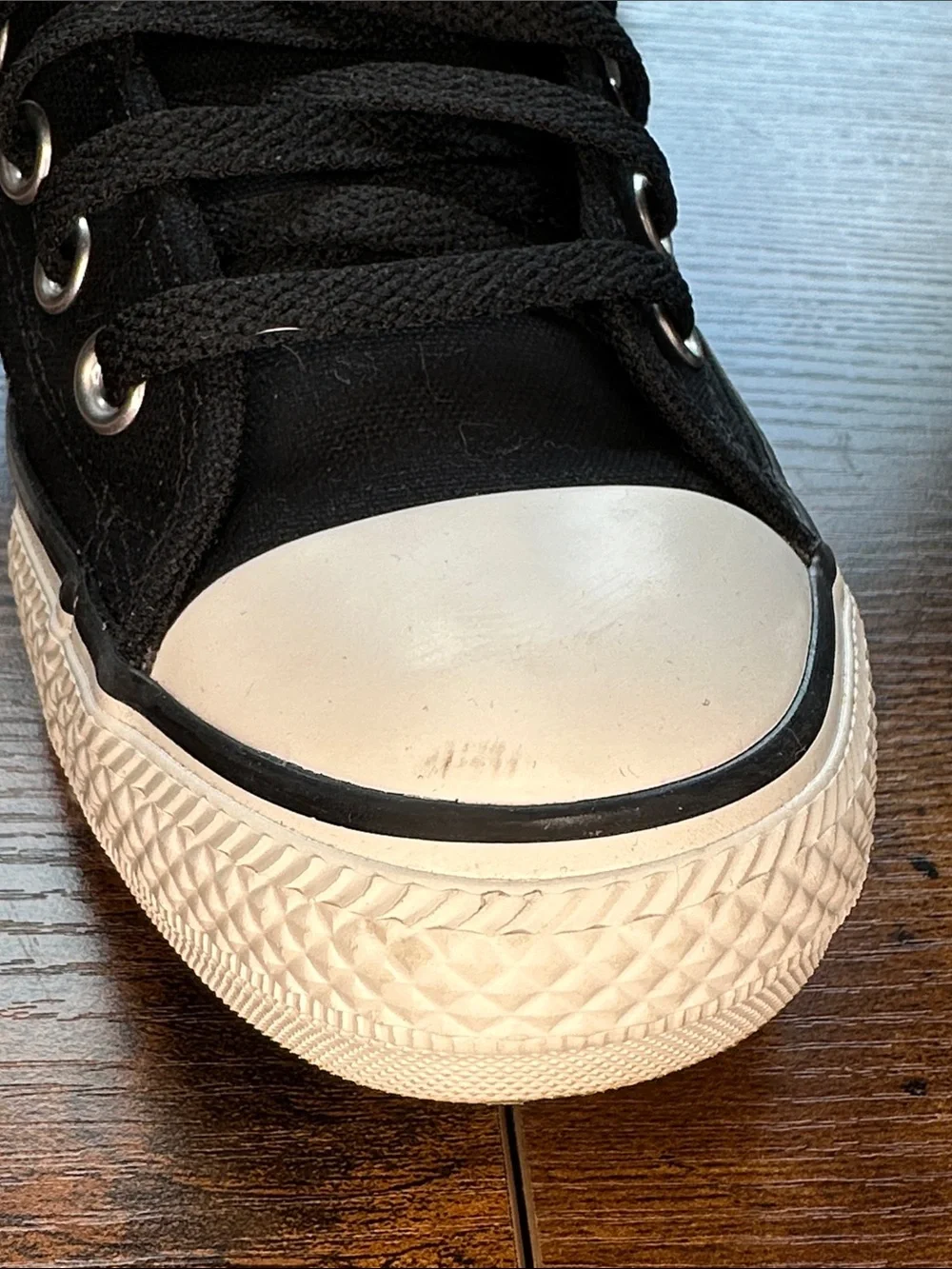 ✨Converse Chuck Taylor Mid Top Sneakers Black Tan Leather Trim Men 7 W9 - Picture 8 of 8